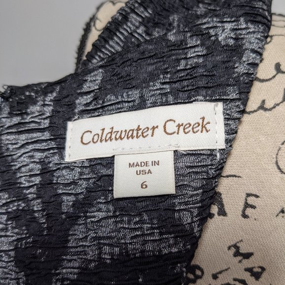 $120 New Coldwater Creek Elegant Scroll Sheath Dress 6 - Picture 9 of 11